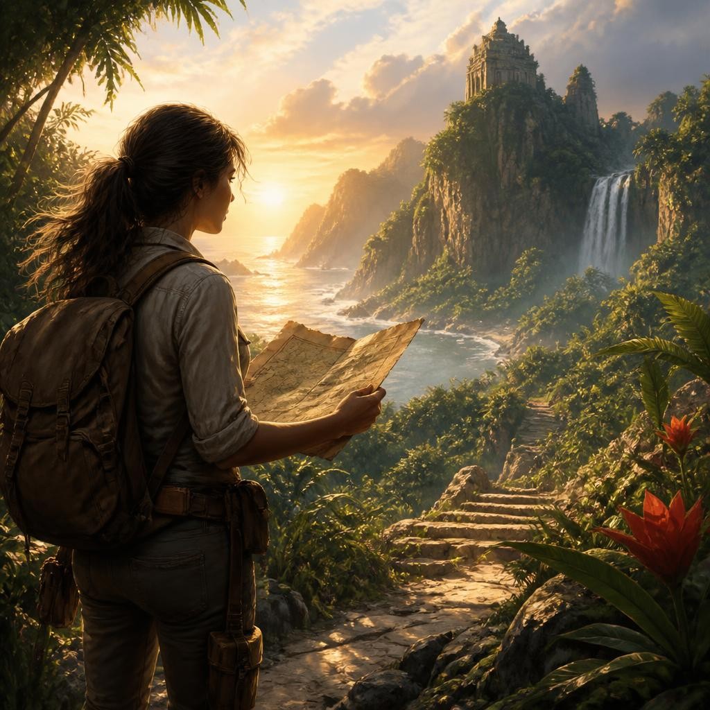 Illustration for the English word “quest”