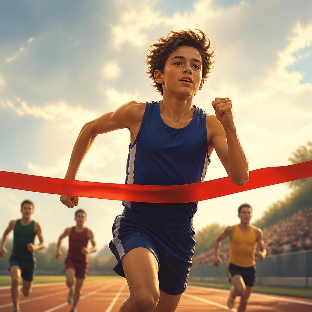Illustration for the English word “racer”