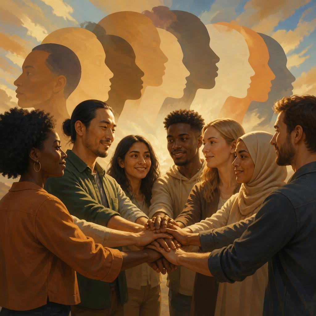 Illustration for the English word “racial”