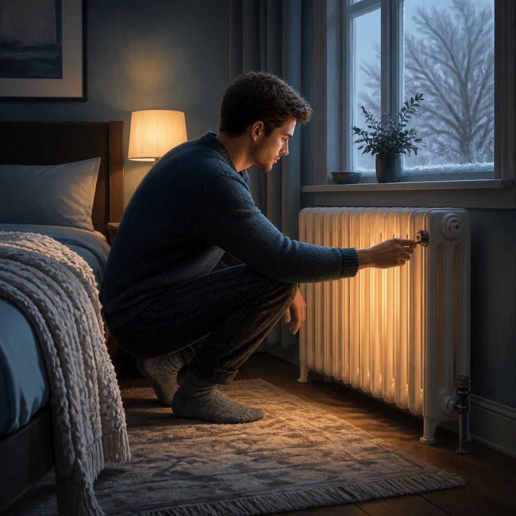 Illustration for the English word “radiator”