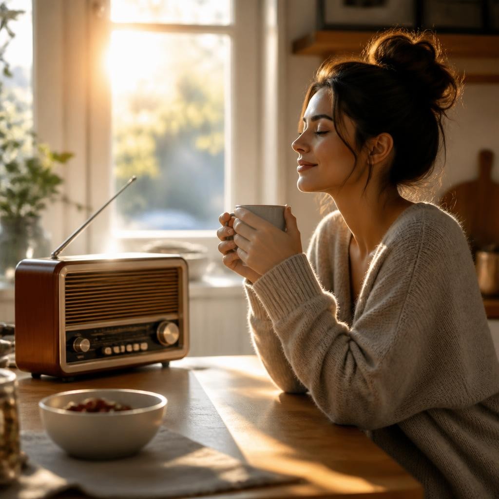Illustration for the English word “radio”