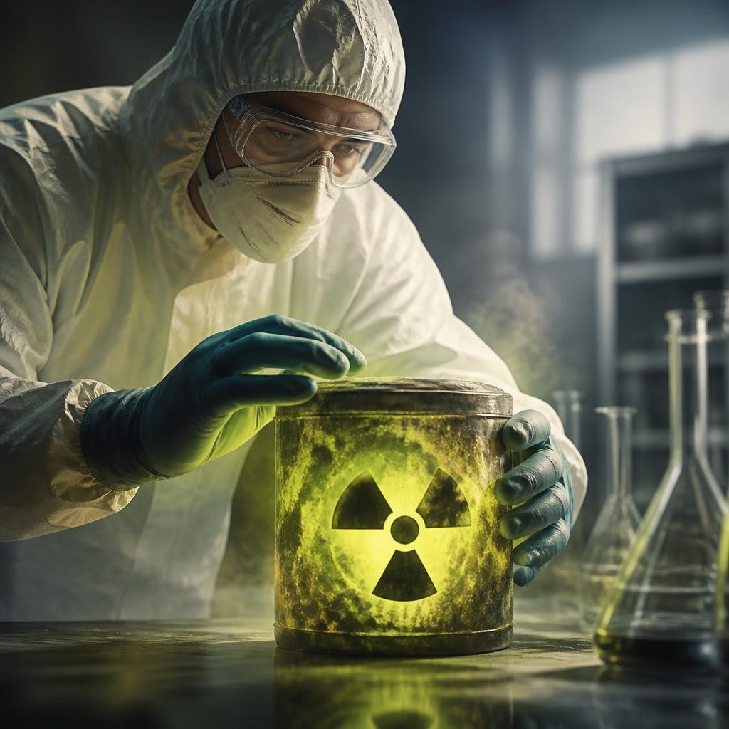 Illustration for the English word “radioactive”