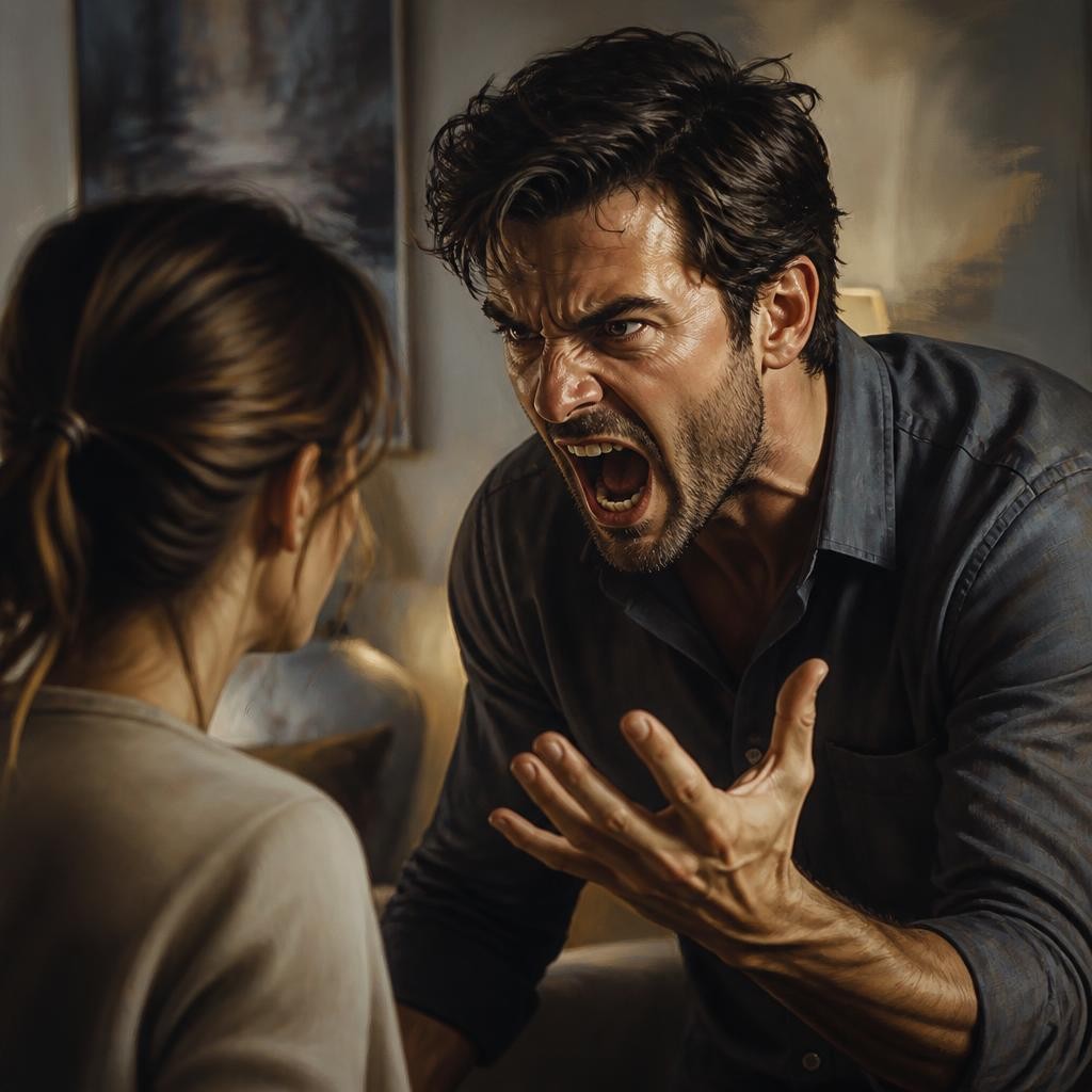 Illustration for the English word “rage”