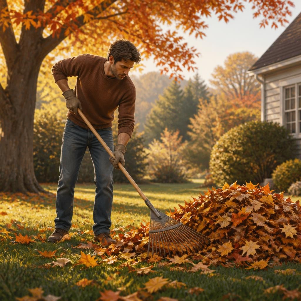 Illustration for the English word “rake”