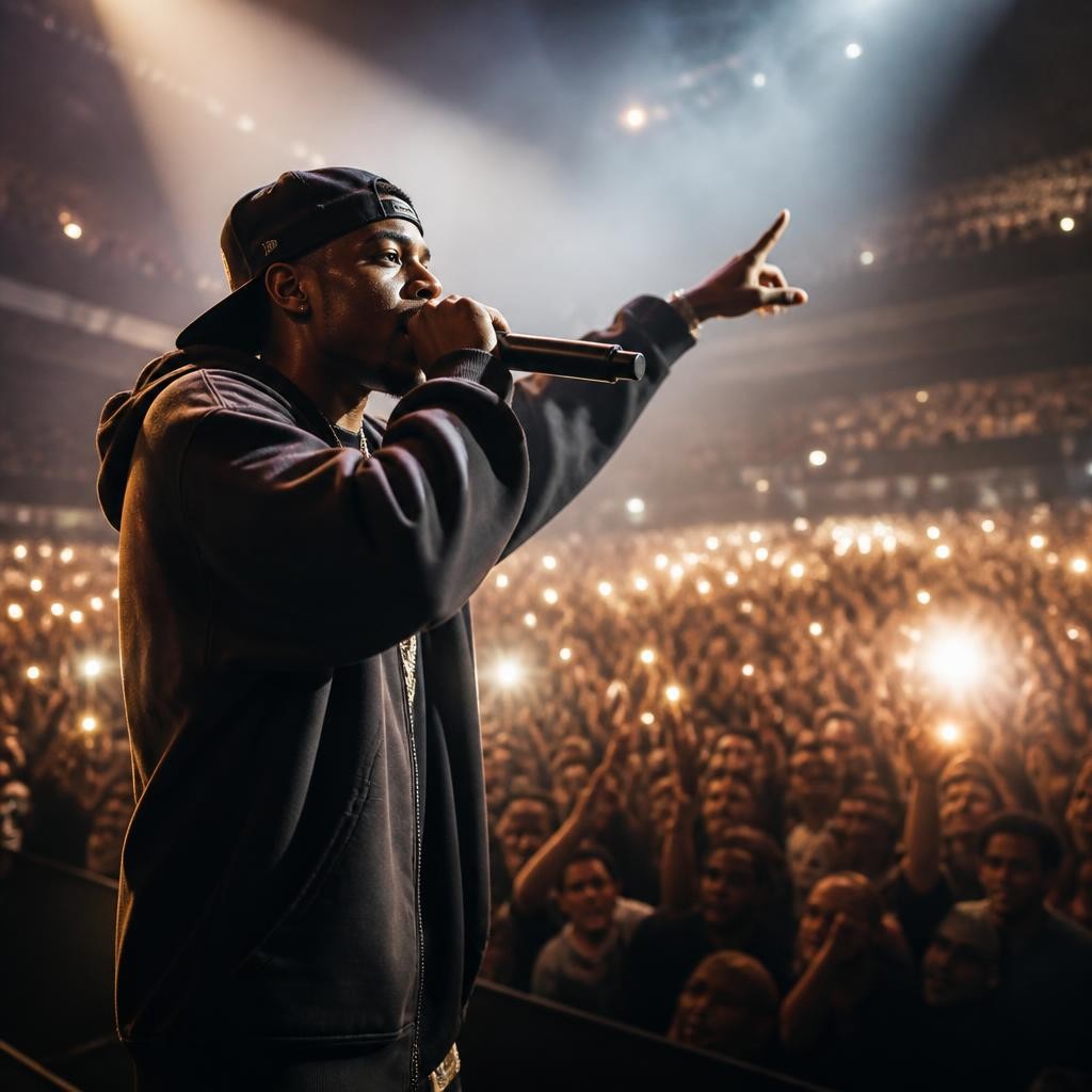 Illustration for the English word “rapper”