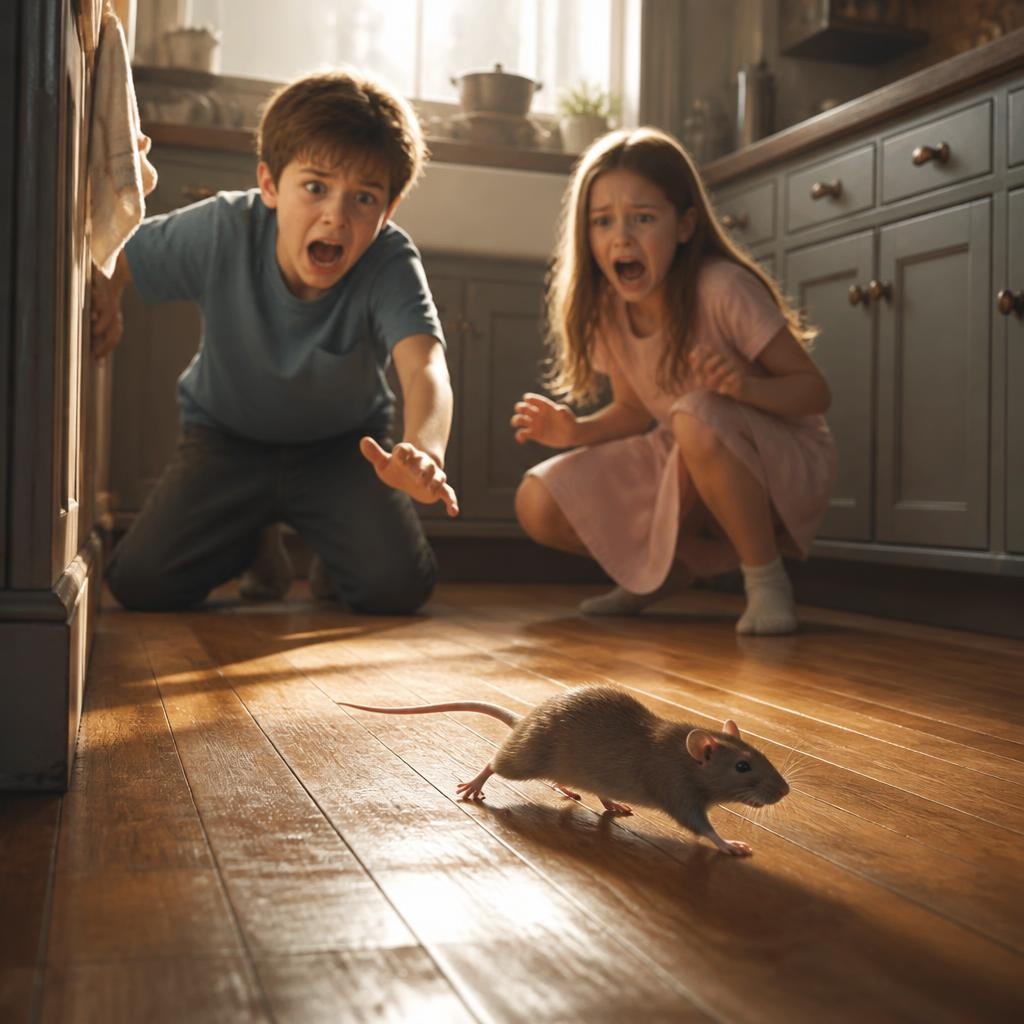Illustration for the English word “rat”
