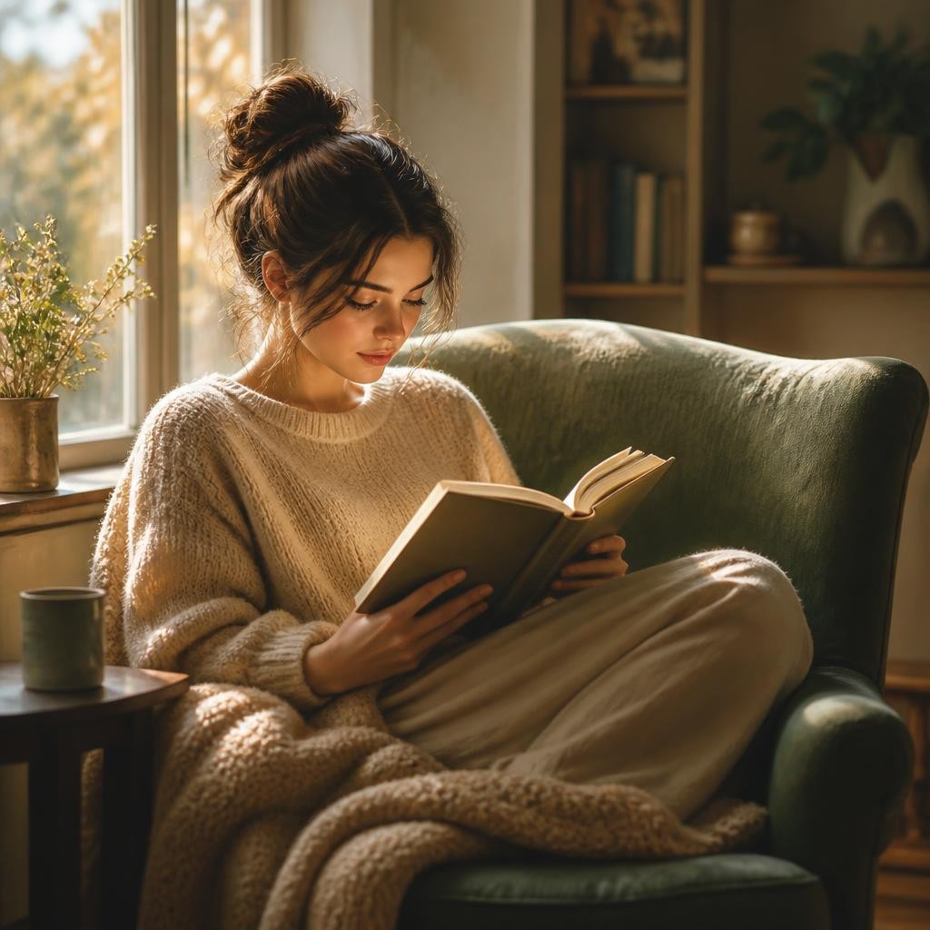 Illustration for the English word “reading”