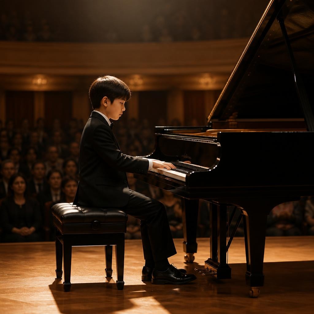 Illustration for the English word “recital”