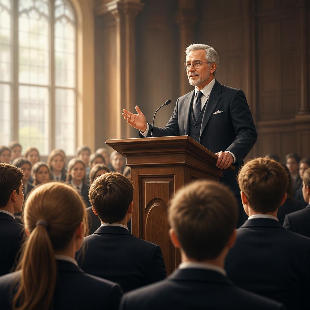 Illustration for the English word “rector”