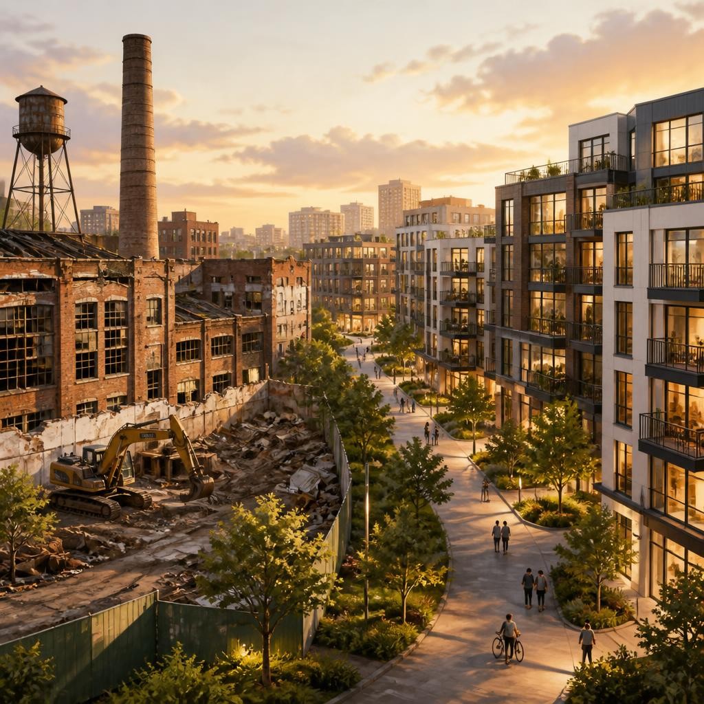 Illustration for the English word “redevelopment”