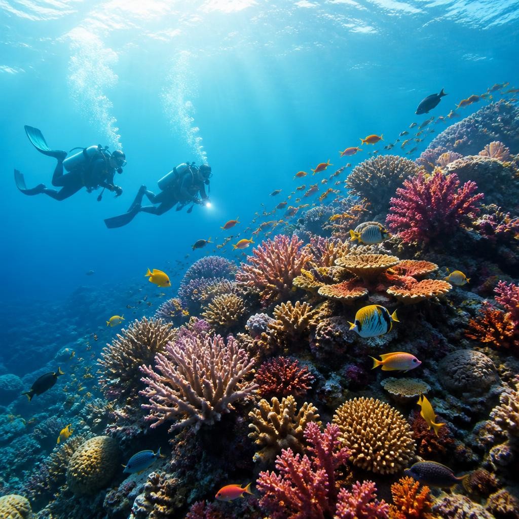Illustration for the English word “reef”
