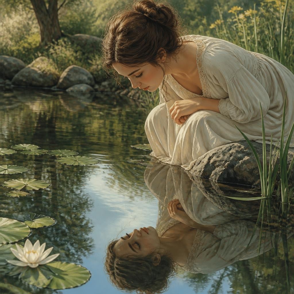 Illustration for the English word “reflection”