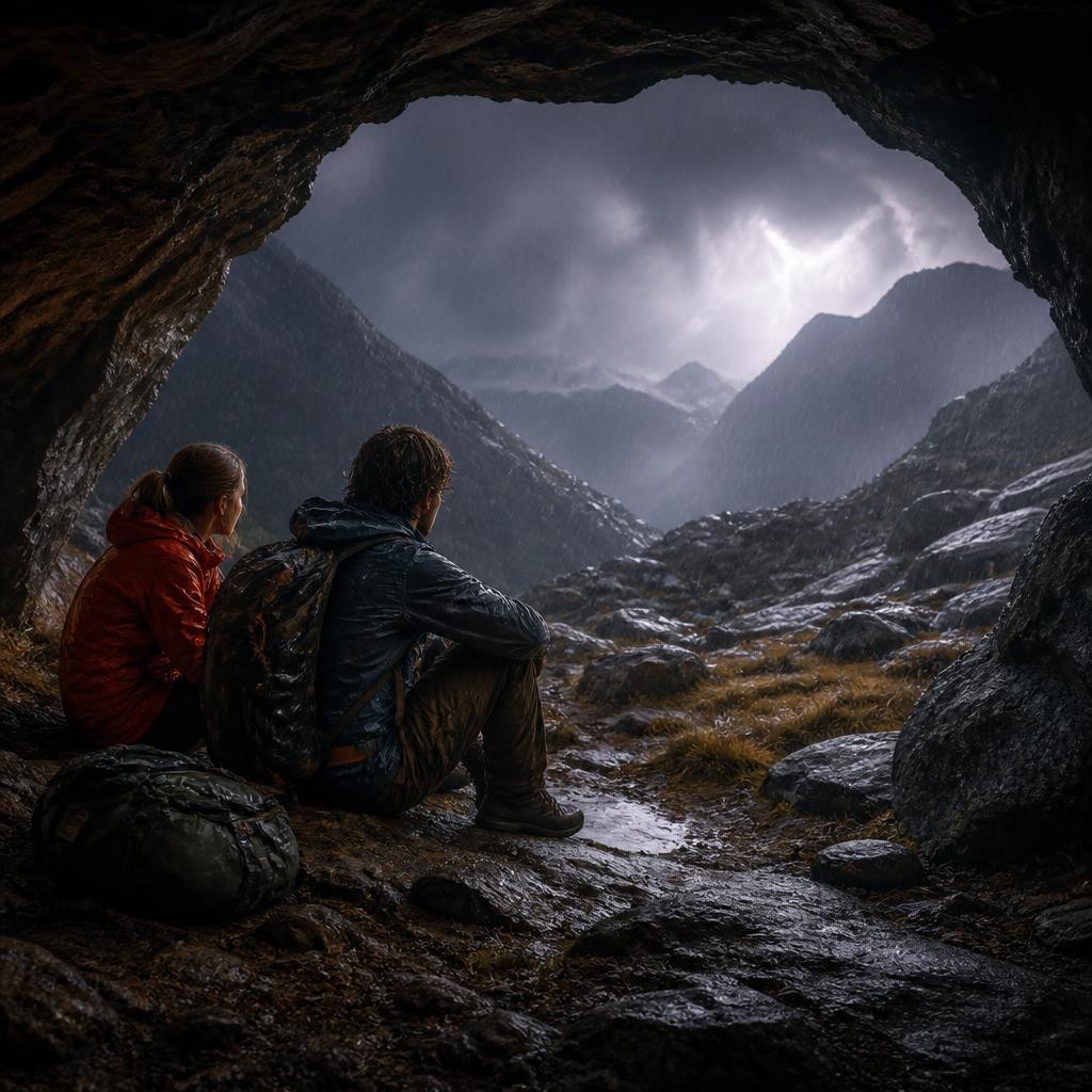 Illustration for the English word “refuge”
