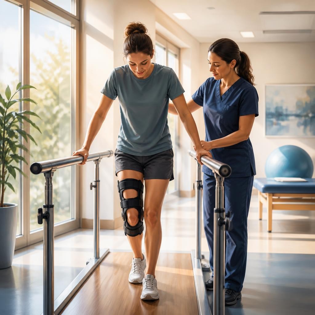 Illustration for the English word “rehabilitation”