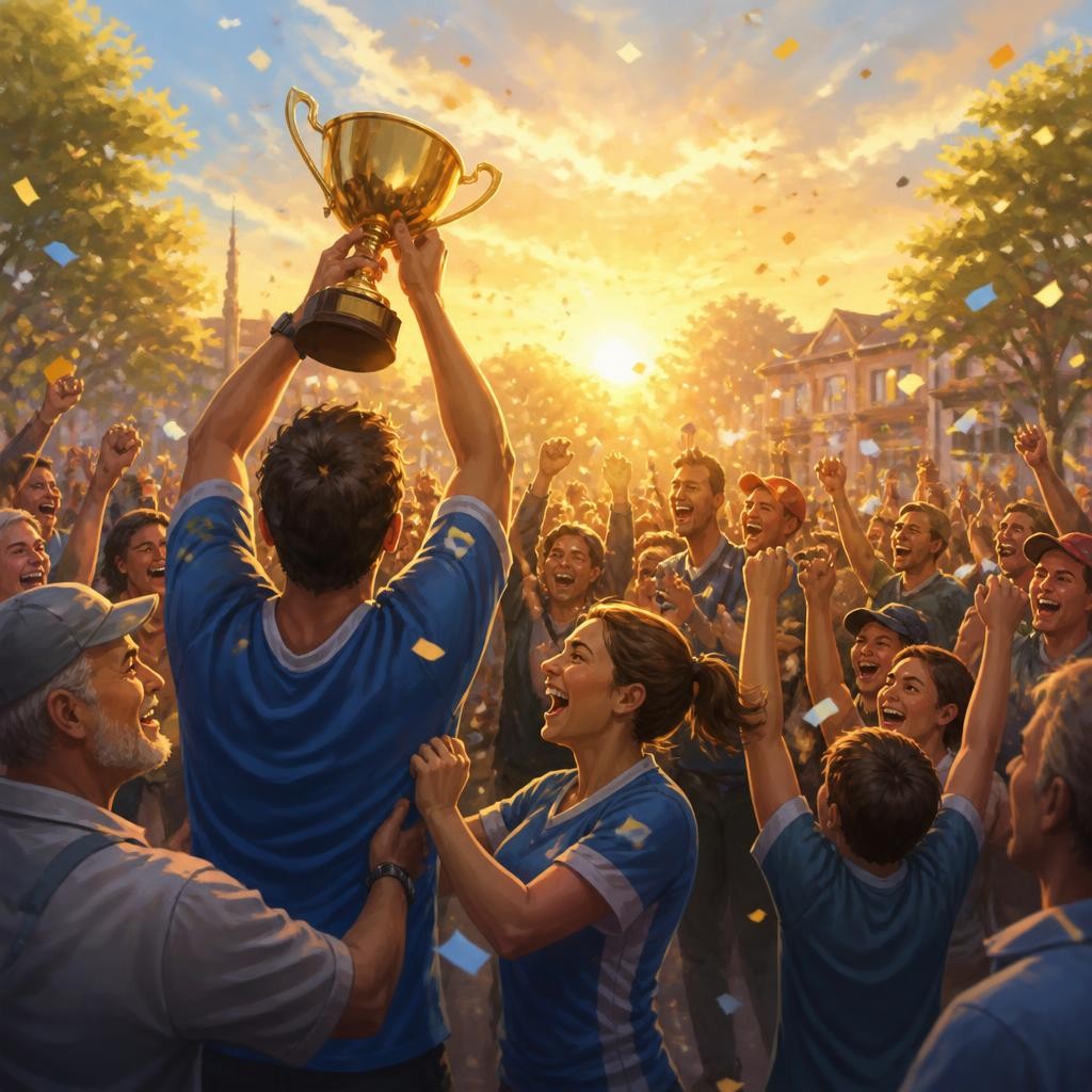 Illustration for the English word “rejoice”