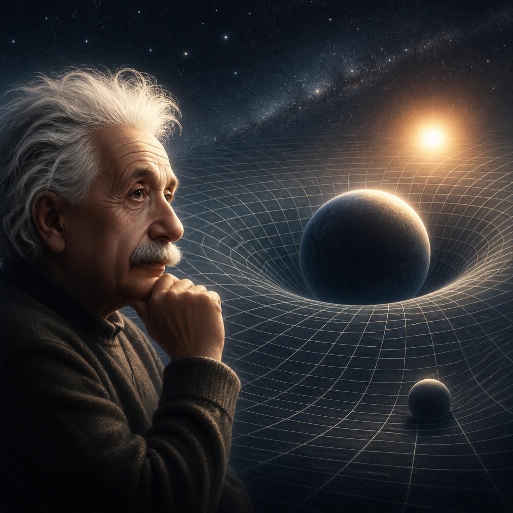 Illustration for the English word “relativity”