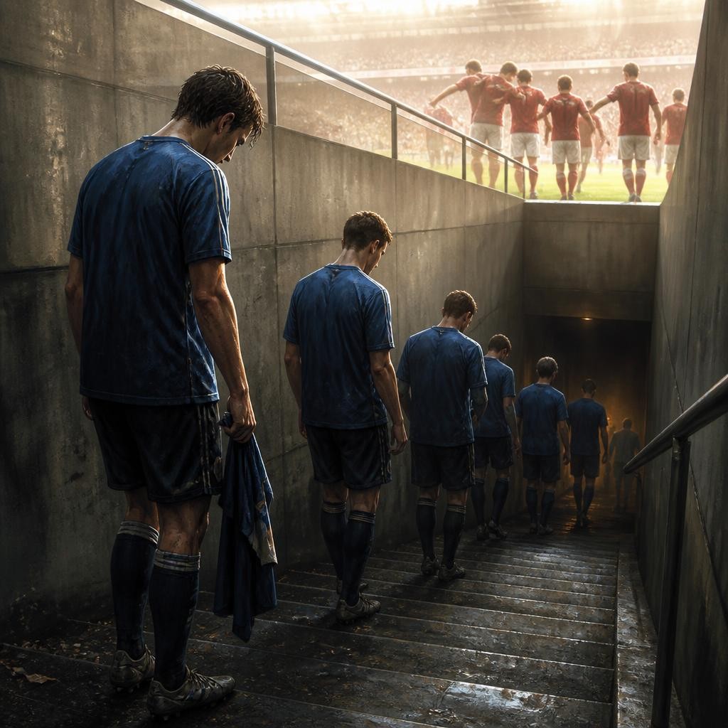 Illustration for the English word “relegation”
