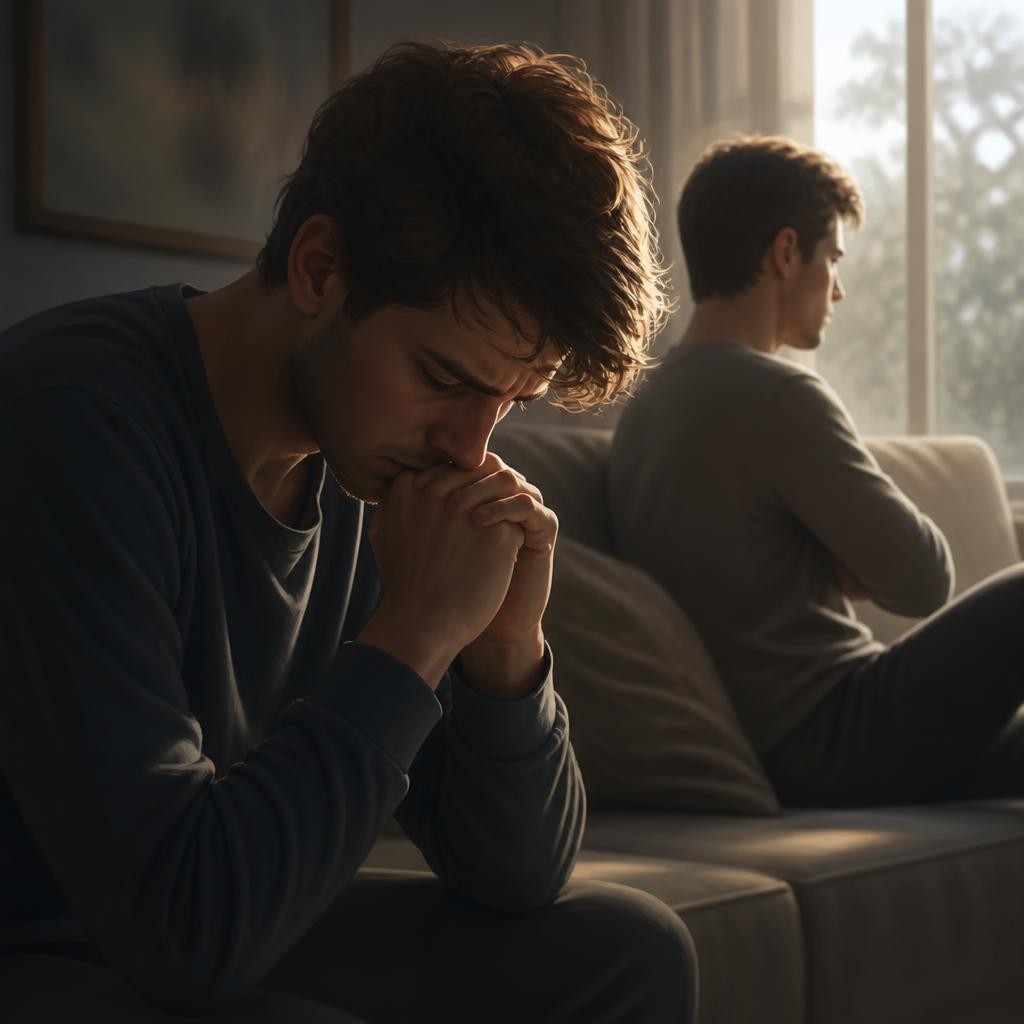 Illustration for the English word “remorse”