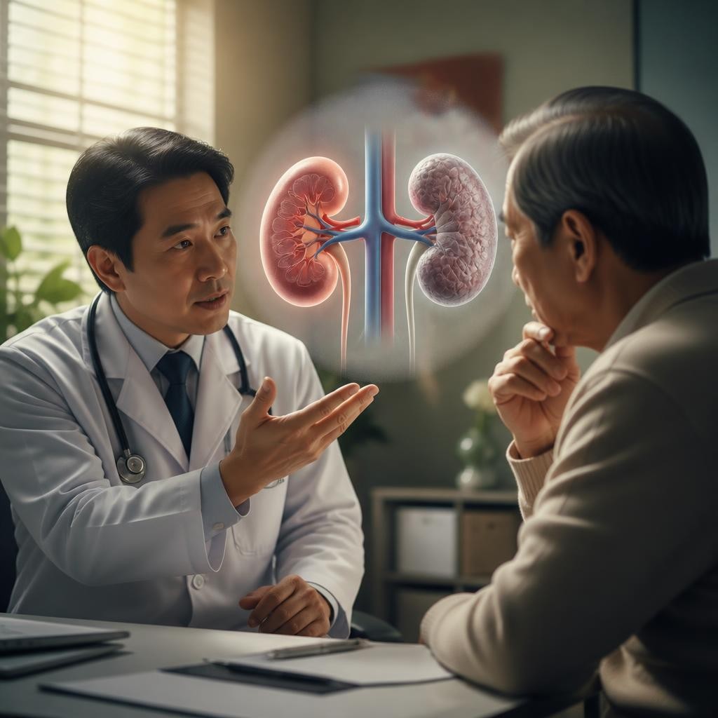 Illustration for the English word “renal”