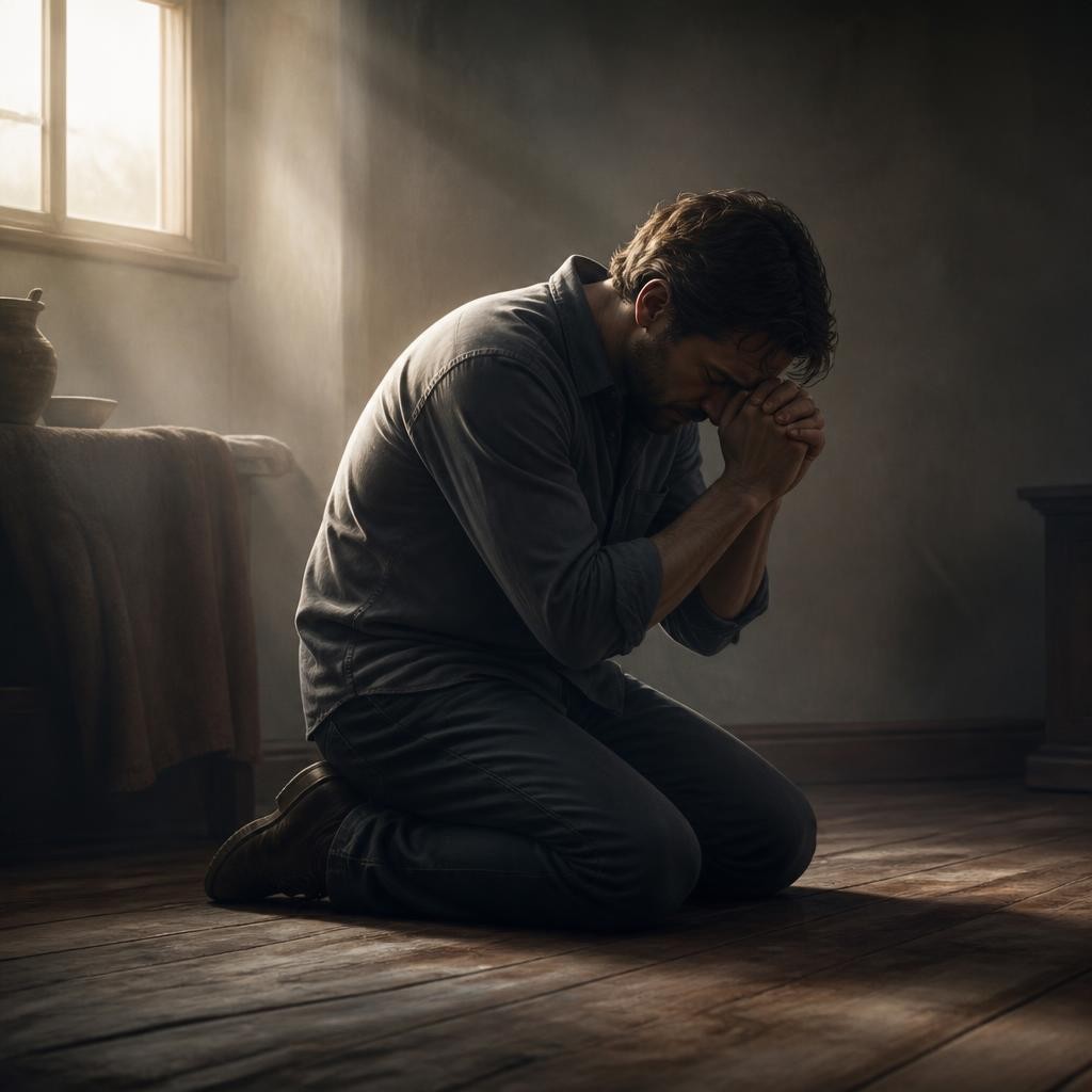Illustration for the English word “repentance”