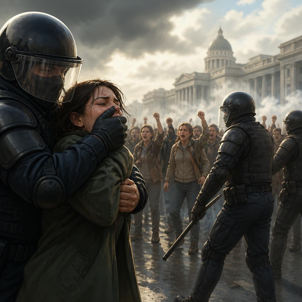 Illustration for the English word “repression”