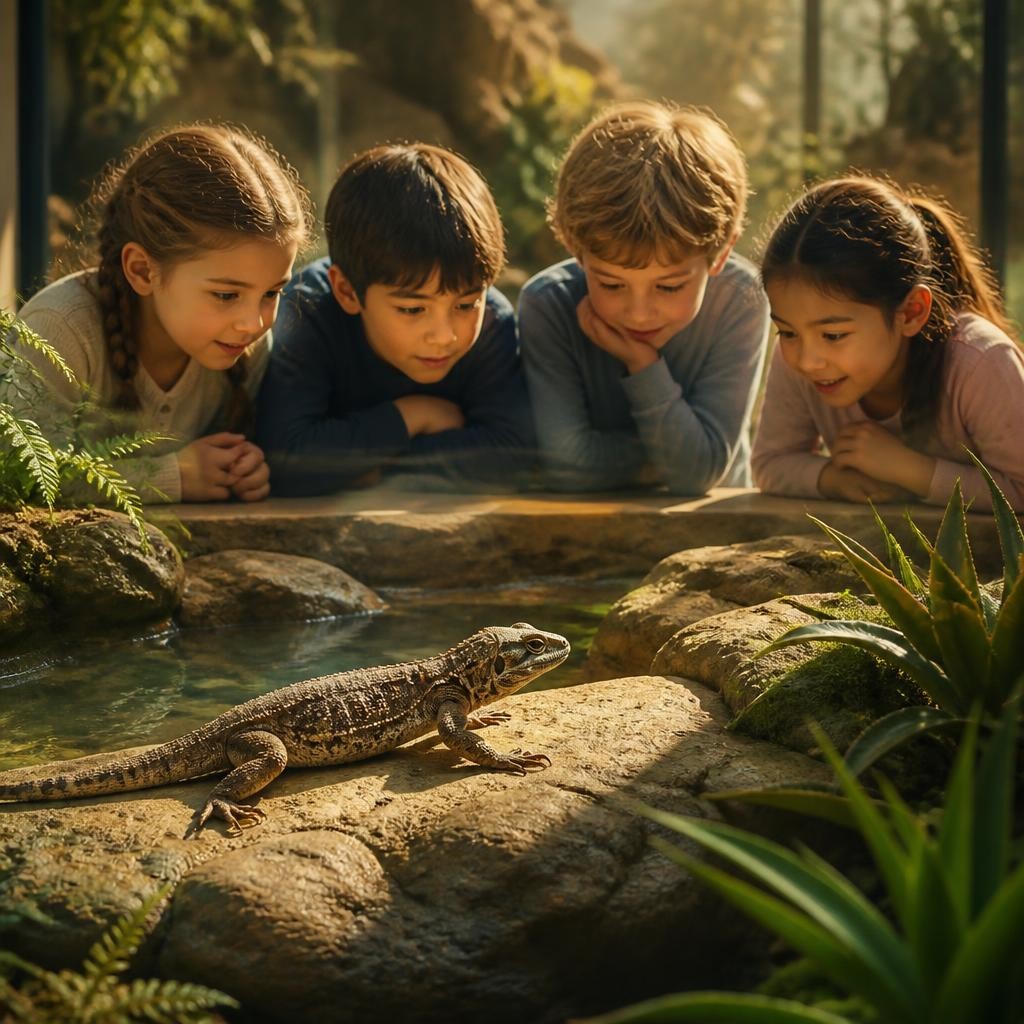 Illustration for the English word “reptile”