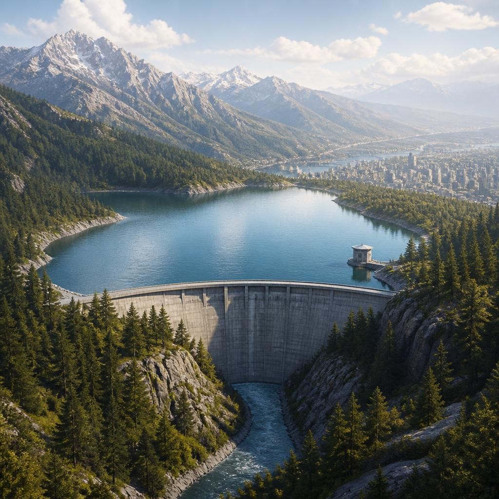 Illustration for the English word “reservoir”