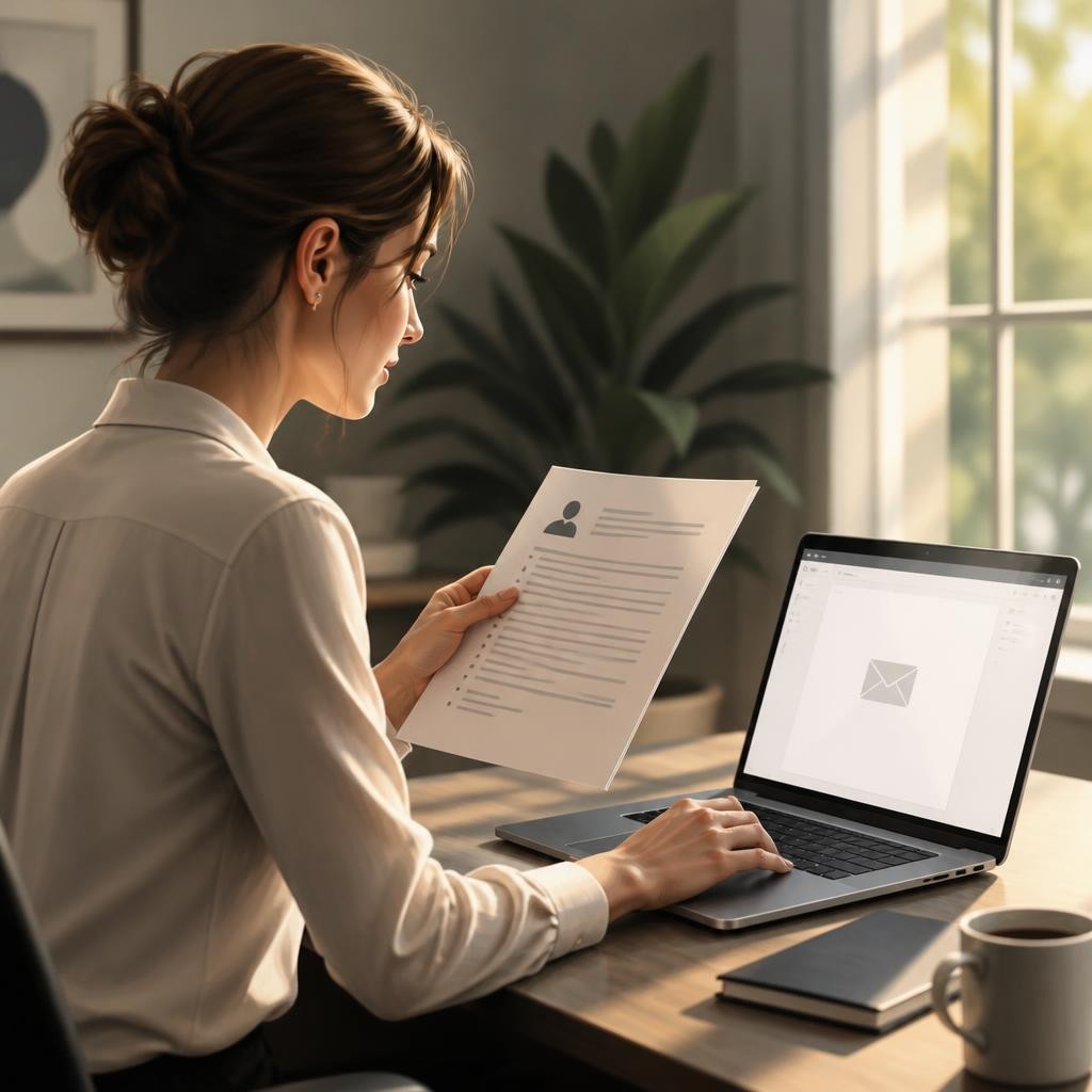 Illustration for the English word “resume”