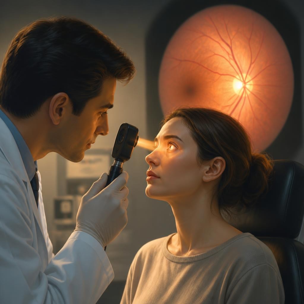 Illustration for the English word “retina”
