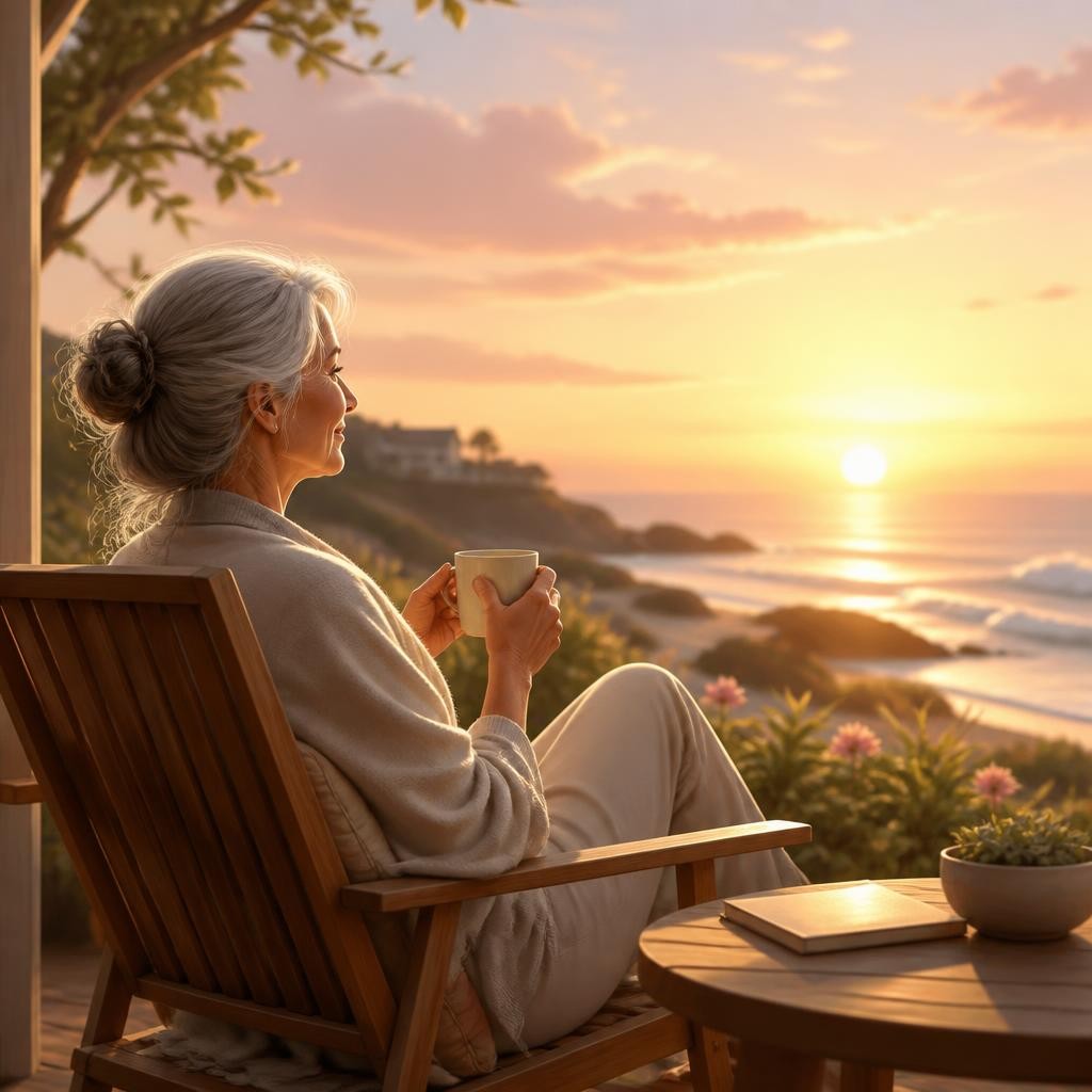 Illustration for the English word “retire”