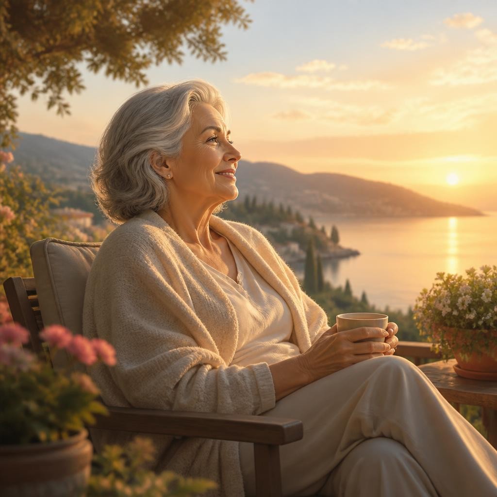 Illustration for the English word “retirement”