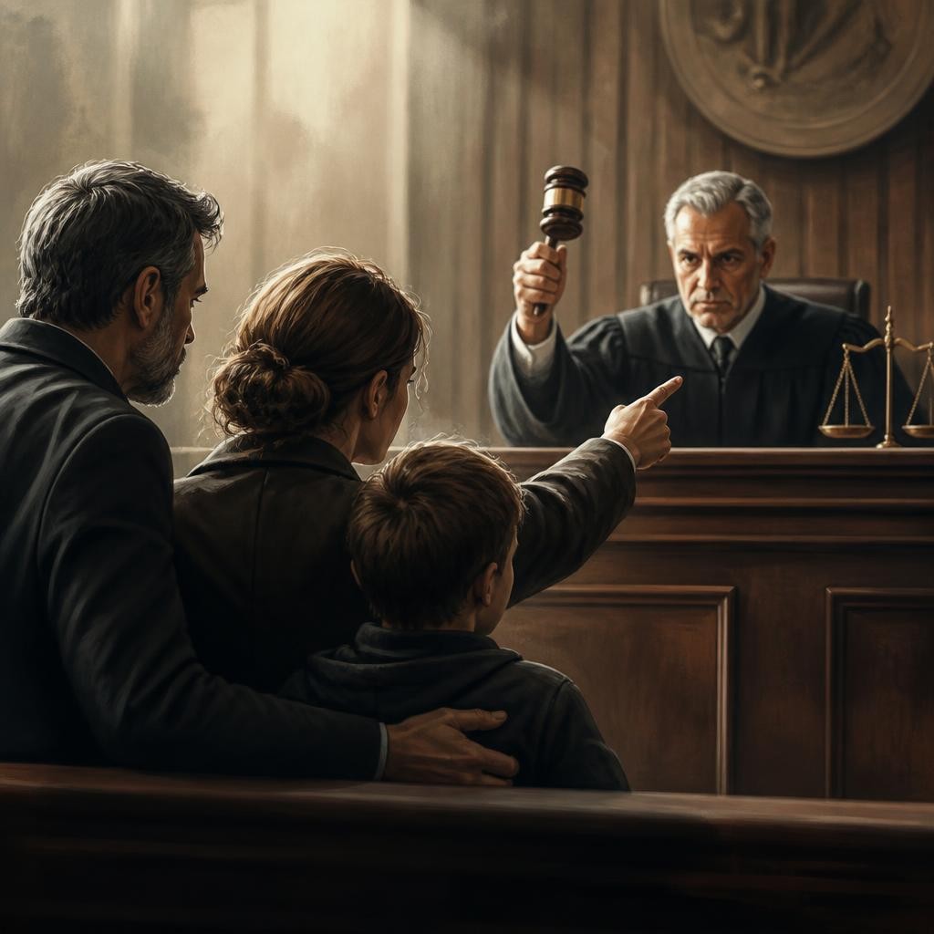 Illustration for the English word “retribution”