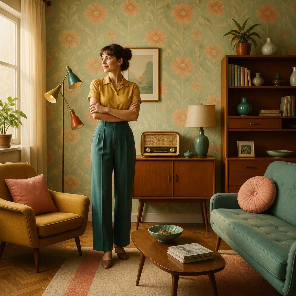 Illustration for the English word “retro”