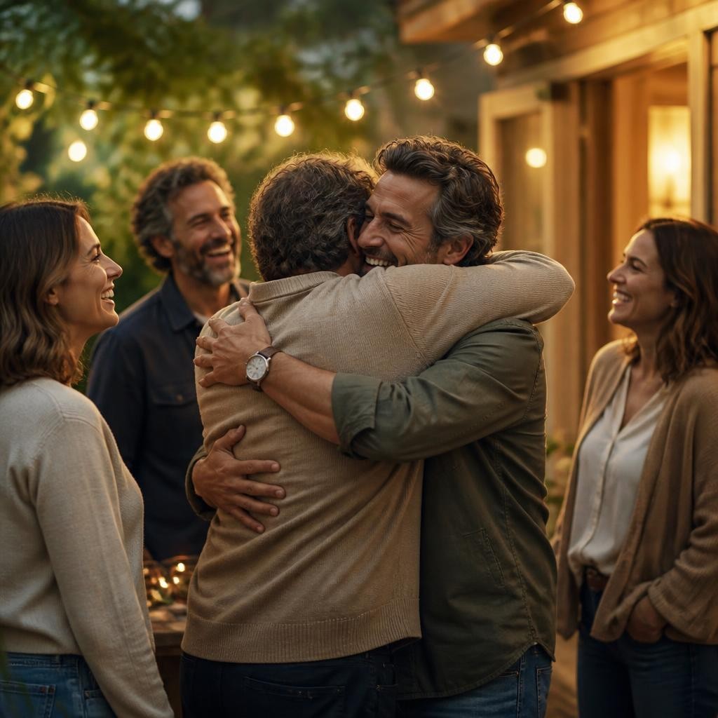 Illustration for the English word “reunion”