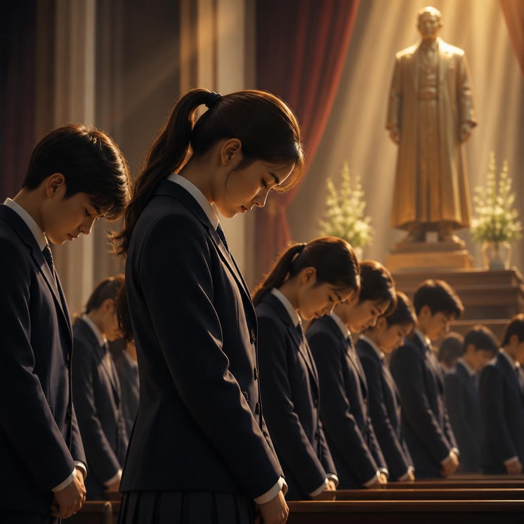 Illustration for the English word “reverence”