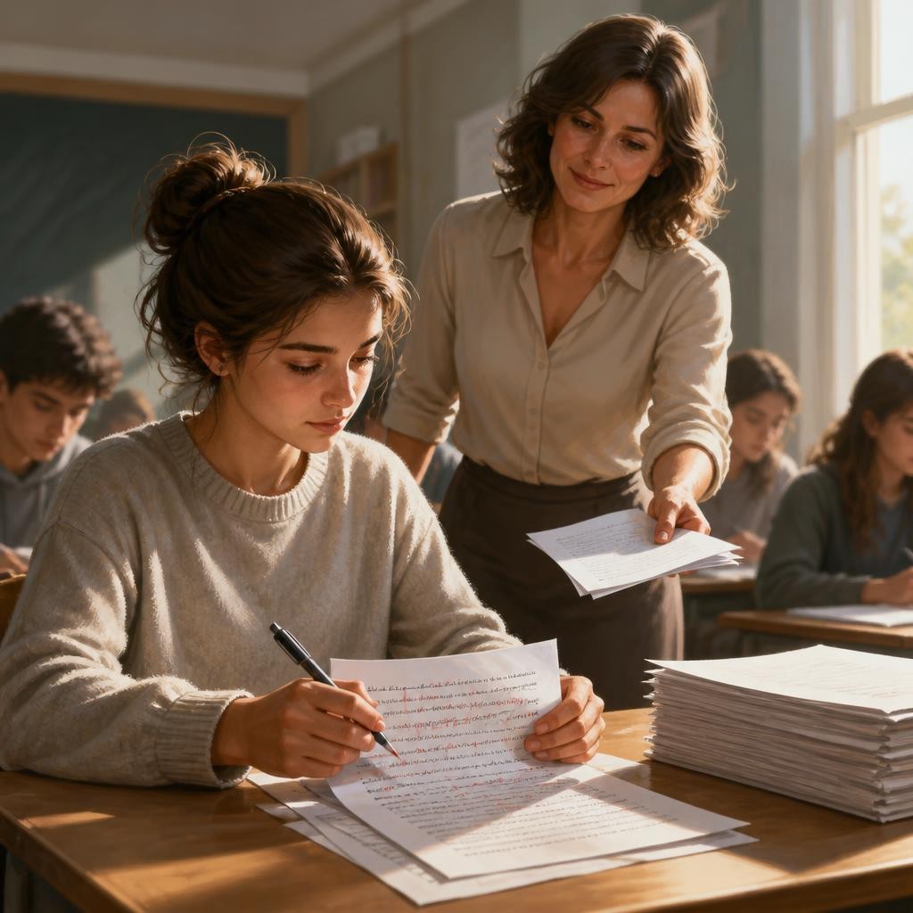 Illustration for the English word “revision”