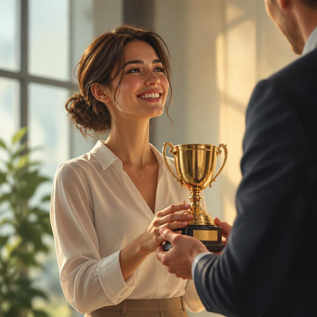 Illustration for the English word “reward”