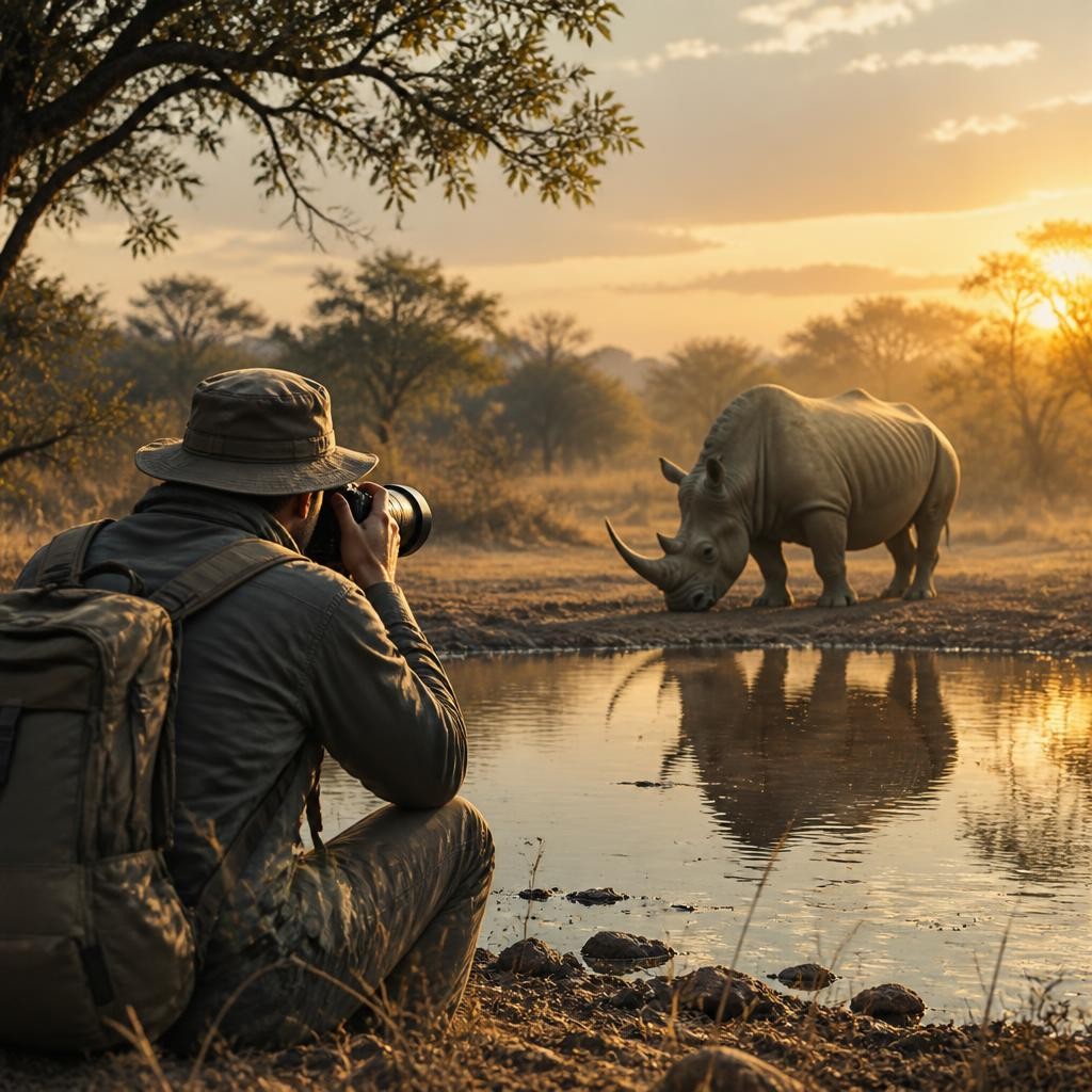Illustration for the English word “rhino”