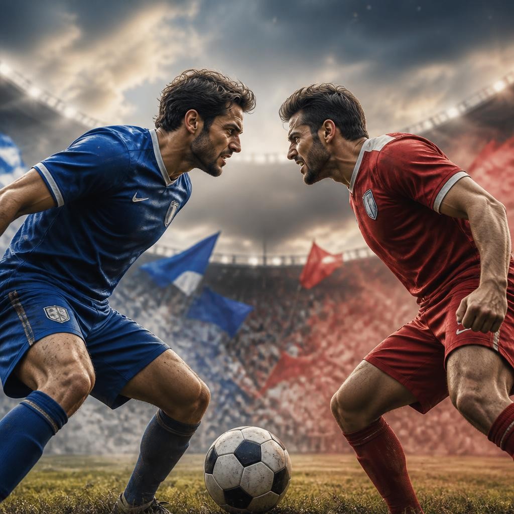 Illustration for the English word “rival”