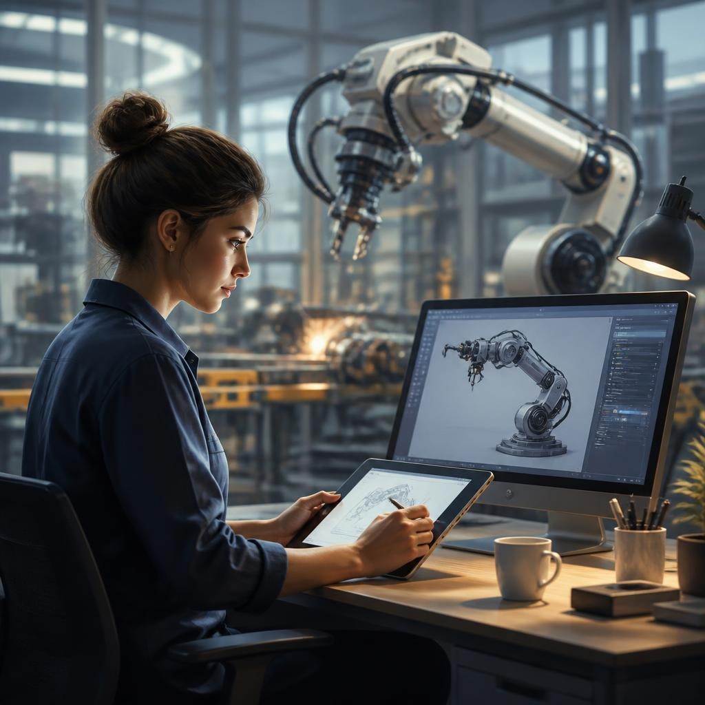 Illustration for the English word “robotics”