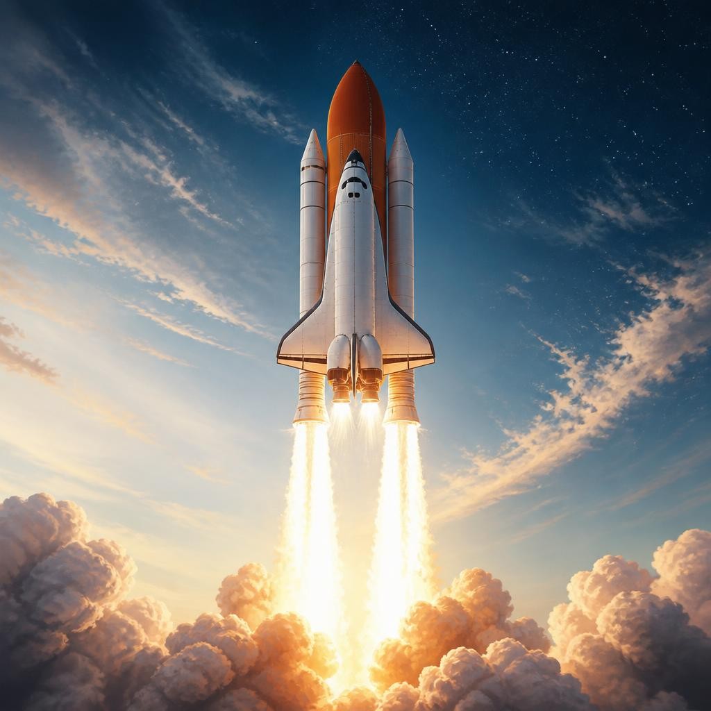 Illustration for the English word “rocket”