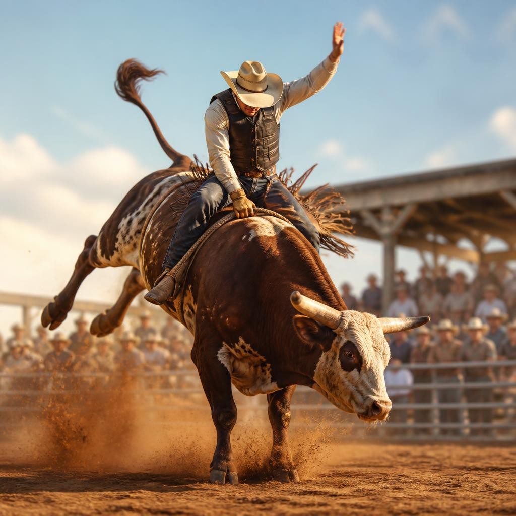 Illustration for the English word “rodeo”