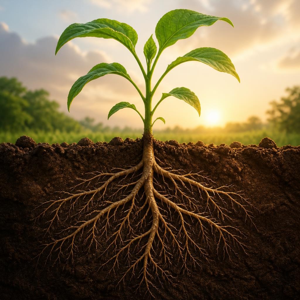 Illustration for the English word “root”