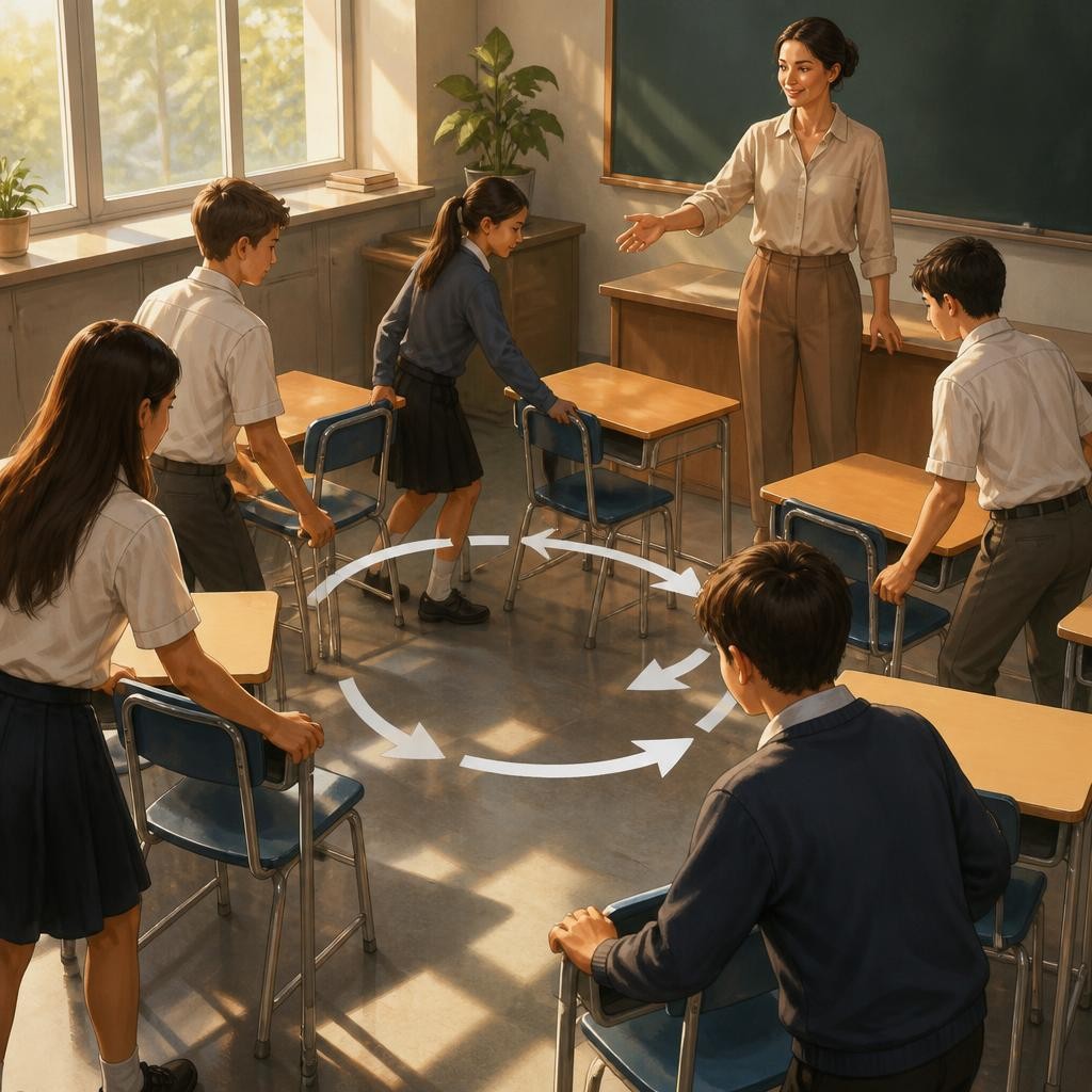 Illustration for the English word “rotate”