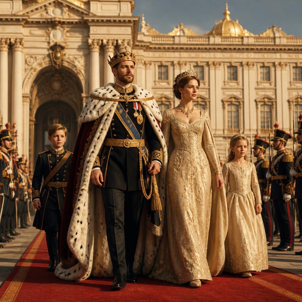 Illustration for the English word “royal”