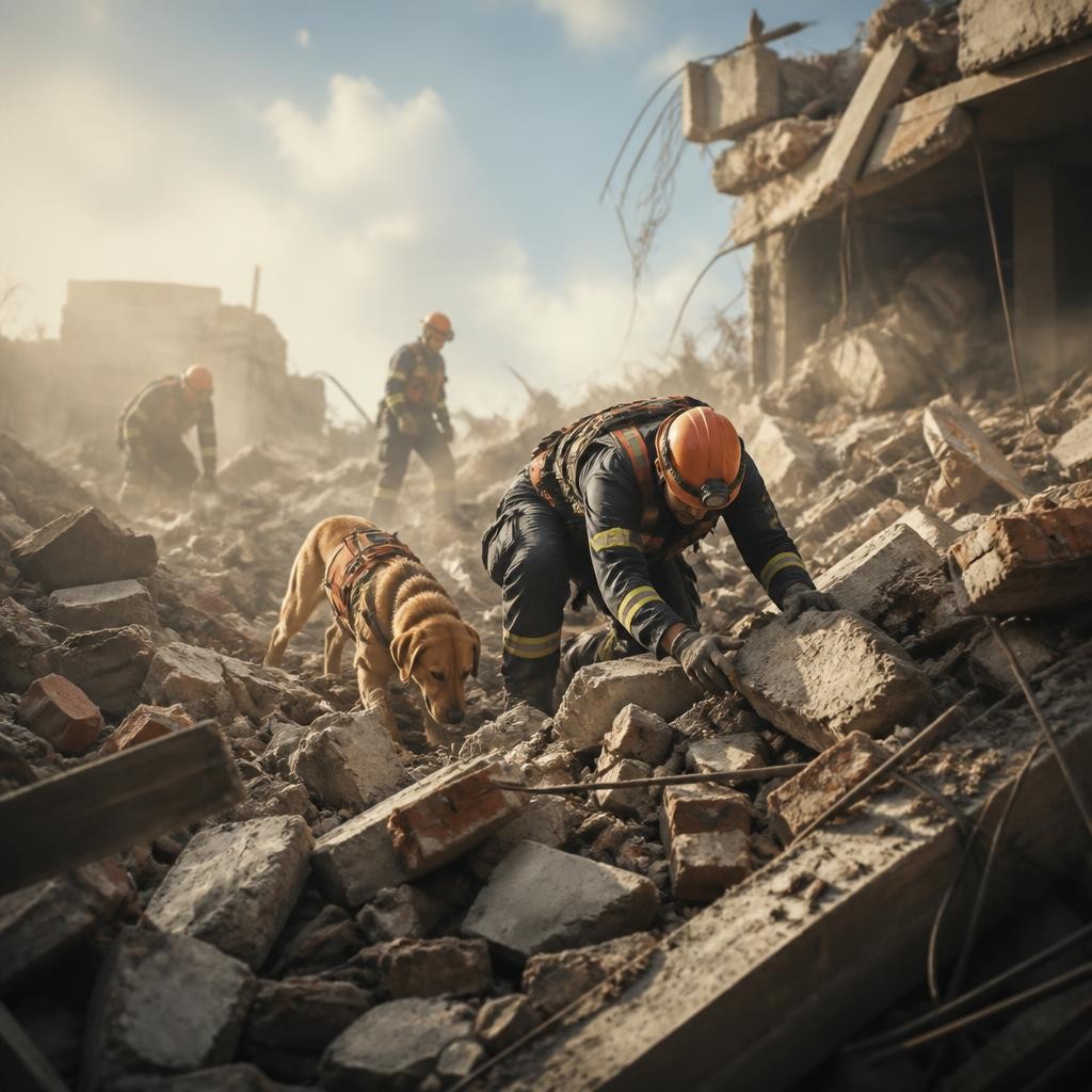 Illustration for the English word “rubble”
