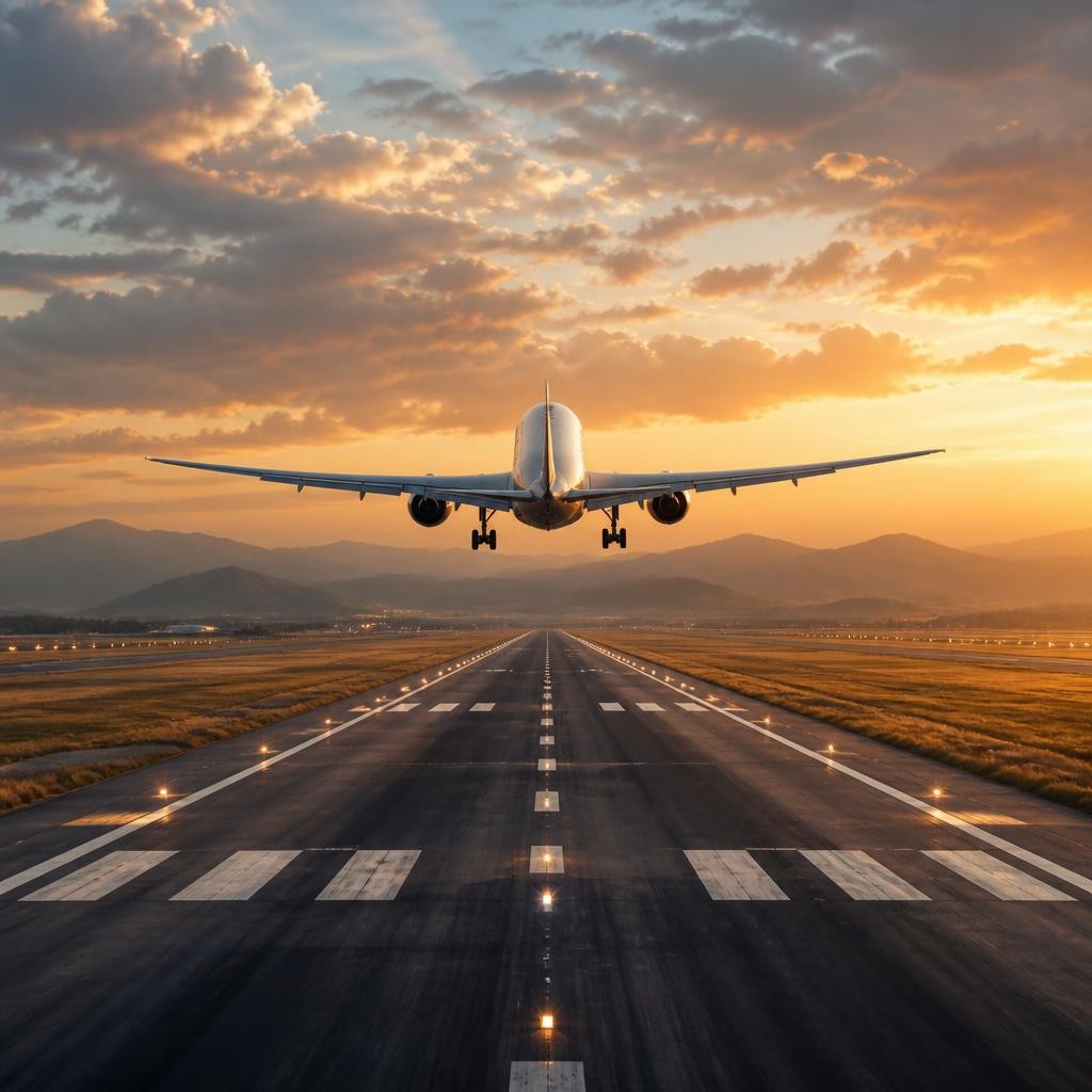 Illustration for the English word “runway”