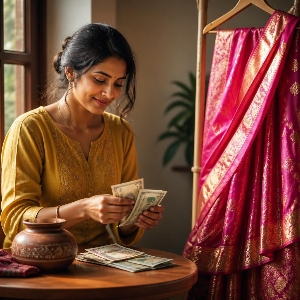 Illustration for the English word “rupees”