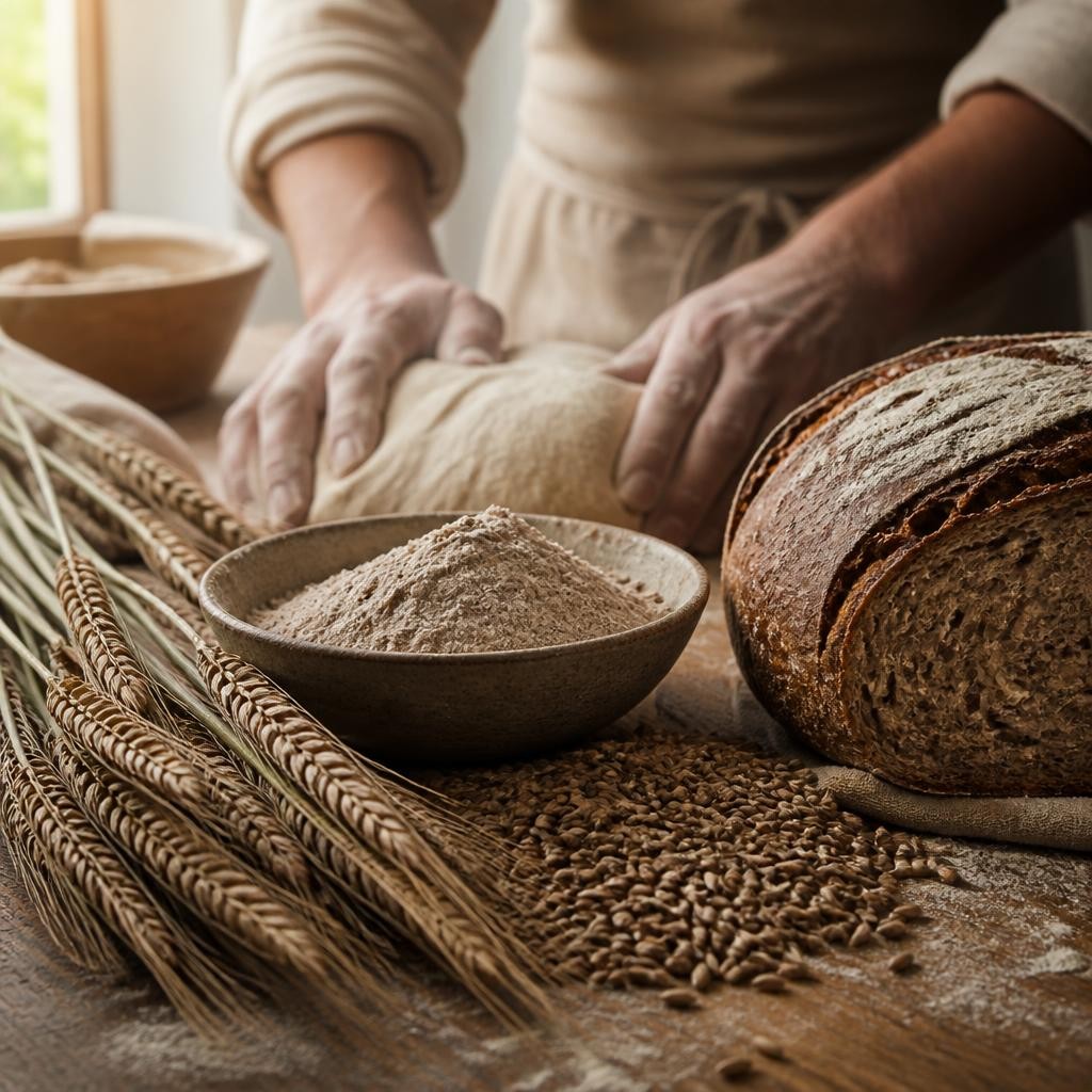 Illustration for the English word “rye”