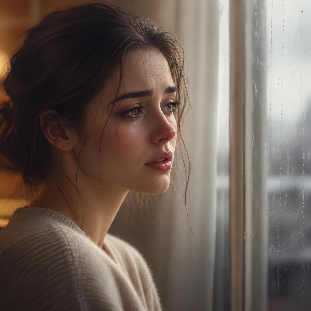 Illustration for the English word “sadness”